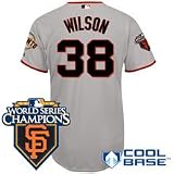 MLB Men's San Francisco Giants Brian Wilson Six Button Cool Base Authentic Road Jersey (Road Gray, 52/XX-Large)