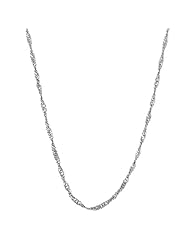10 Karat White Gold Singapore Chain (1 mm Thick, 18 inch)