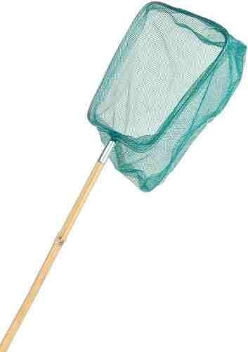 PACK OF 3 - Bamboo Handle Shrimp Fishing Net - Summer Beach/Stream Fun! (Assorted Colours) by Onthebeach