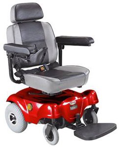 Compact Rear-Wheel Drive Power Chair, Burgundy