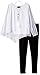 Amy Byer Girls' Big Long Sleeve Asymmetrical Hem Tunic with Legging, White, Medium