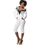 G Unit - G Unit Plus Size Printed Drawstring Hoodie & Cropped Track Pant
