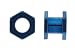 Colorline Hexa Tunnel Plugs - Blue - 8g - Sold as a Pair