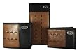 Brown and Tan Leather Wallets with Emblem - Collegiate Series