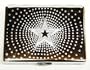 Outer Rebel Fashion Flasks & Smoking Accessories- Rhinestone Starburst Stainless Steel Cigarette/ID Case 100's Size