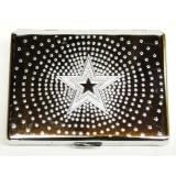 Outer Rebel Fashion Flasks and Smoking Accessories- Rhinestone Starburst Stainless Steel Cigarette...