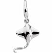 White Gold Fashion Stingray Charm