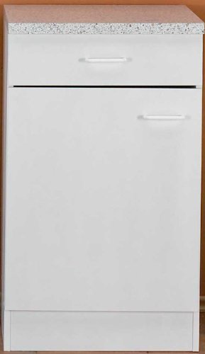 Pharao24 Küchen Unterschrank 50 weiss Madeira