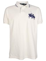 Ralph Lauren Men,s Polo Shirt Two Ponys White