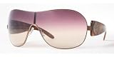VERSACE EYEWEAR - VERSACE 0VE2061B 116/913 LIGHT BROWN/BROWN GRADIENT SHIELD SUNGLASSES