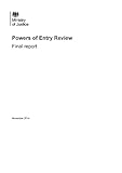 Powers of entry review : final report