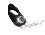 Jeweled Toe Ballet Flats in Black. Fit 18