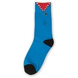 Mens Shark Socks Blue Popkiller Jaws Fish Cute