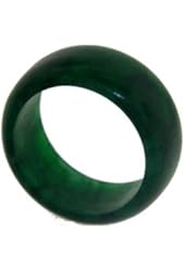 Genuine Dark Green Jade Wide Ring