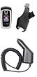 RAPID CAR CHARGER + LOCKING SWIVEL BELT CLIP HOLSTER for SAMSUNG A870