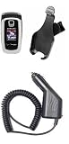 RAPID CAR CHARGER + LOCKING SWIVEL BELT CLIP HOLSTER for SAMSUNG A870