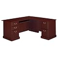 Bush Furniture Saratoga Executive L- Desk, Harvest Cherry