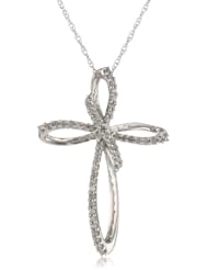 10k Gold Diamond Cross Pendant (1/5 cttw, I-J Color, I2-I3 Clarity)
