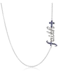 Sterling Silver Sideway Necklace, 18"