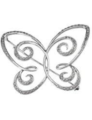 14K White Gold 1/2 Cttw Diamond Brooch