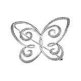 14K White Gold 1/2 Cttw Diamond Brooch