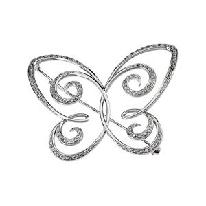 14k White Gold Diamond Brooch 1 2ct by