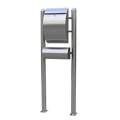 S-Luce Letter Edelstahl Standbriefkasten 2er, 137 cm