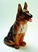 Schäferhund, mit Bewegungsmelder, groß, 38cm groß