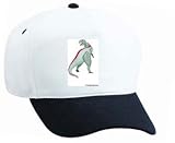 White Cap with rex, tyrannosaurus, dinosaur, reptile