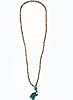 Indiatrendzs Rudraksha Beads Green Jade Meditation Mala Prayer Necklace 108+1