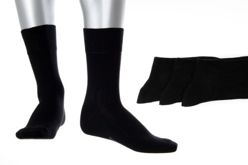 Vitasox Herren Socken Schwarz 6 Paar uni schwarz 43/46