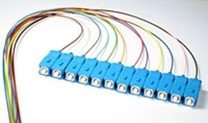 9/125/900um Single Mode SC/UPC Color Coded Pigtail, 3 Meters(12 pcs/pack)