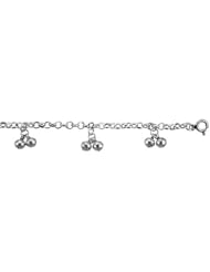 Sterling Silver Charm Bracelets w/ Clustered Double Chime Balls