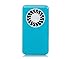 WoneNice Mini USB Bladeless Fan Rechargeable Ultra-Thin Handheld Creative Air Conditioning Fan, Battery Operated Summer Personal Pocket Fan, Sky Blue