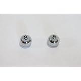 8 Ball Valve Caps - Chrome - Universal - HONDA CBR 600, F2, F3, F4, F4i RR, SUZUKI... by LuckyBike
