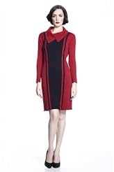 Cotton/Metallic/Polyester/Wool/Knit Cowl Neck  Dress