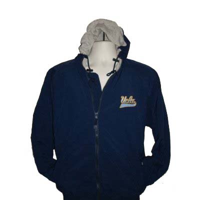Mv Sport Ucla Bruins Weatherproof Jacket / Navy Blue / Light Blue & Gold Outline Embroidery