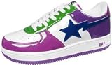 Size【30.0cm】A BATHING APE(エイプ) BAPESTAエナメルファンタグレープカラー【紫緑白】【新品】