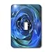 Perkins Designs Abstract - Blue Rondo digital art of collected glass spheres juxtaposed under blue lights - Light Switch Covers - single toggle switch