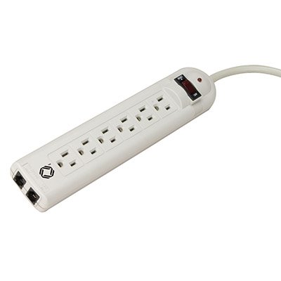 Deluxe 6-Outlet Surge Protector Strip, 1050 Joules, 6' Cord, Putty CEB94001