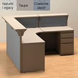 Maxon Parallel Kit L-Shape Reception Station - 79W X 79D X 43H Shadow