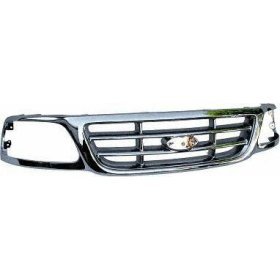 Chrome Grille Grill 99-03 Ford F150 F250 Pickup Truck 99 00 01 02 03 1999 2000 2001 2002 2003 Chromed Pickups Trucks