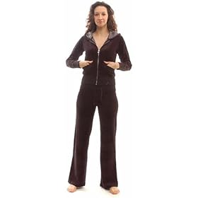 Black Womens Velour Tracksuit