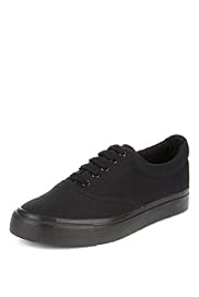 Contrast Sole Lace Up Trainers