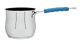 Ethos Aldo Zilli Mondo Professional Stainless Steel Non Stick Milk Pan, 14 cm