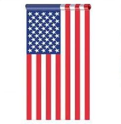 2.5 X 4 US American Flag Embroidered Stars Sewn StripesPole Sleeve Banner Style