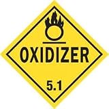 OXIDIZER CLASS 5.1 PLACARD 12/PK