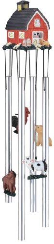 Wind Chime Round Top Barn House Hanging Garden Decoration Windchime
