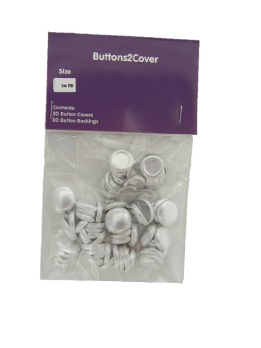 50 Buttons2Cover FLAT BACK Cover Buttons Size 30 (3/4