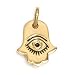 18kt Gold over Sterling Silver Halmsa Hand with Eye Pendant
